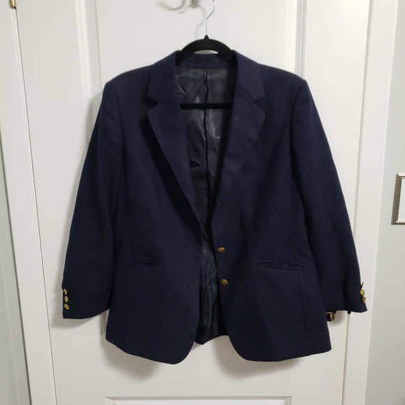 AQUASCUTUM LONDON Navy 100% Pure Virgin Wool Blazer - Picture 3 of 12